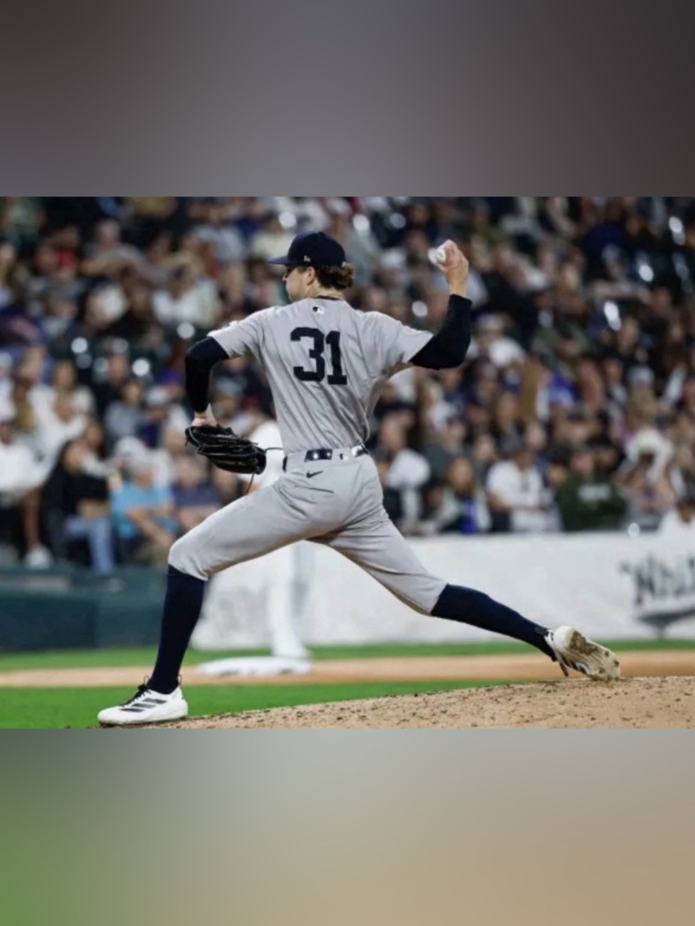 Nike Authentic New York Yankees Cam Schlittler #31 MLB Gray Jersey Men’s Sz: M - Picture 5 of 9